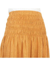 Tinoa Elastic Linen Long A-Line Skirt Mustard - VANESSA BRUNO - BALAAN 10