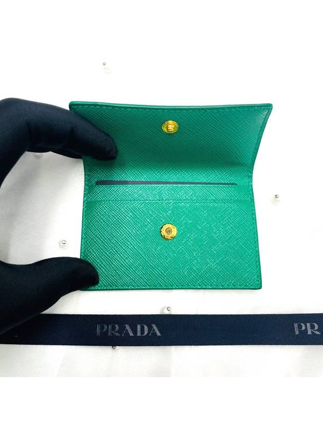 Saffiano triangle logo snap card wallet mango 1MF028 - PRADA - BALAAN 3