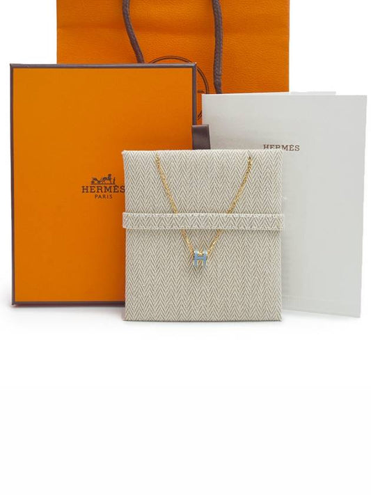 PopAche Necklace Gold Blue Mini Full Set - HERMES - BALAAN 1