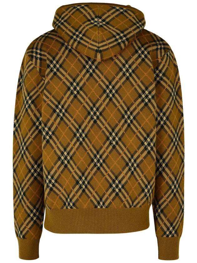 Check Wool Mohair Blend Hood Brown - BURBERRY - BALAAN 4