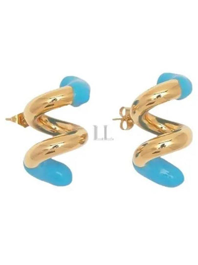 Fusillo Logo Engraved Earrings Sky Blue - SUNNEI - BALAAN 2