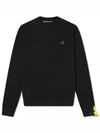 Face Patch Crew Neck Knit Top Black - ACNE STUDIOS - BALAAN 2