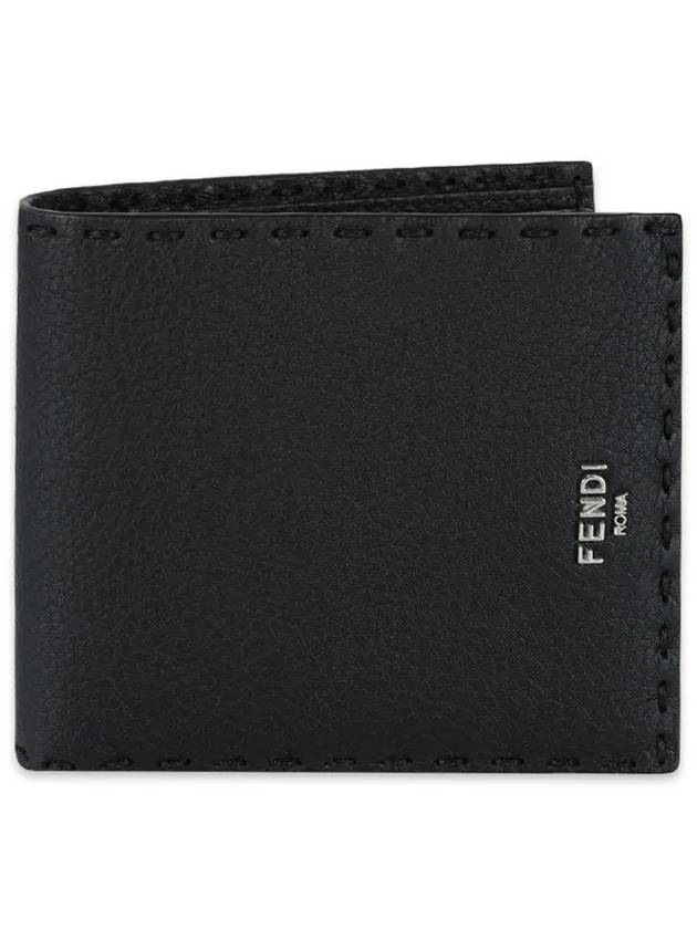 Selleria Leather Half Wallet Black - FENDI - BALAAN 3