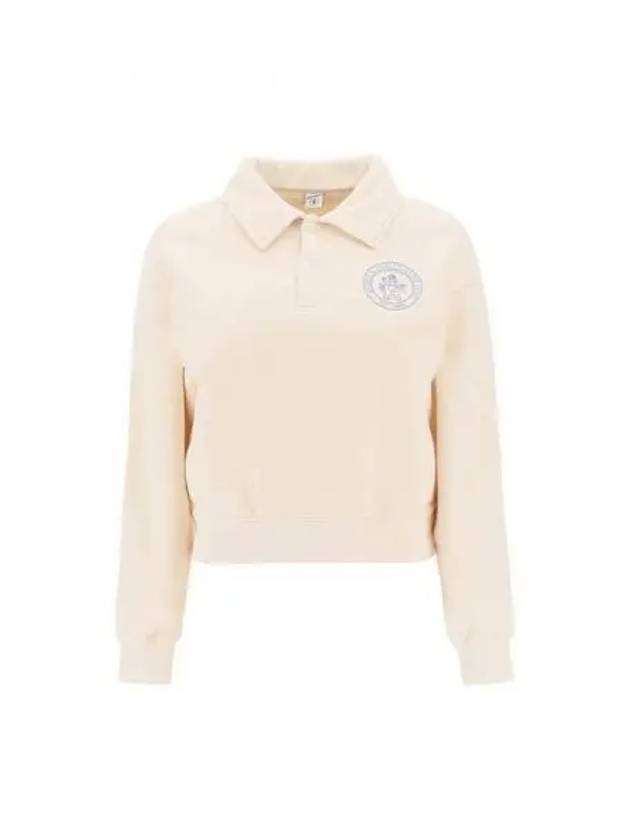 Lion Crest Cotton Polo Shirt Cream - SPORTY & RICH - BALAAN 2