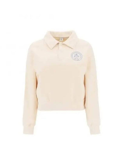 Lion Crest Cotton Polo Shirt Cream - SPORTY & RICH - BALAAN 2