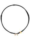 Medusa Greca Leather Necklace Black - VERSACE - BALAAN 8