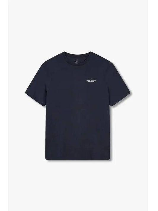 Men s Side Mini Logo T Shirt Navy - ARMANI EXCHANGE - BALAAN 1