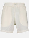 Logo Patch Cotton Jersey Shorts White - MONCLER - BALAAN 2