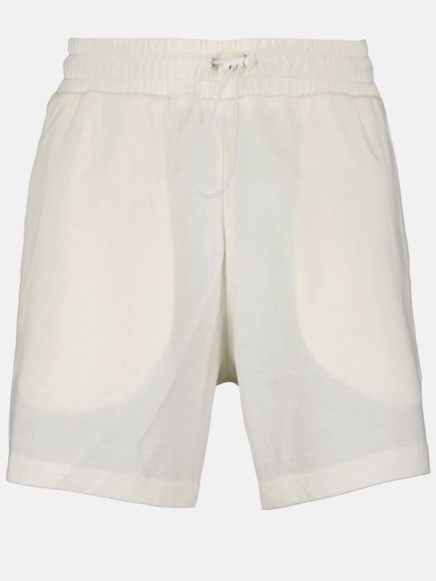 Logo Patch Cotton Jersey Shorts White - MONCLER - BALAAN 2