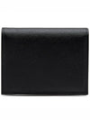 Saffiano Metal Logo Gold Fold Wallet Black - PRADA - BALAAN 3