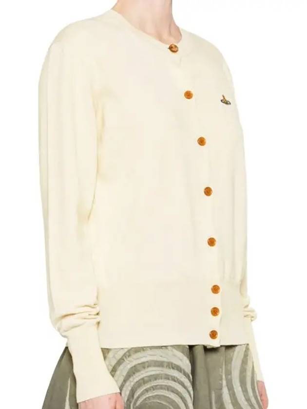 Bea Embroidered Logo Cardigan Ivory - VIVIENNE WESTWOOD - BALAAN 2