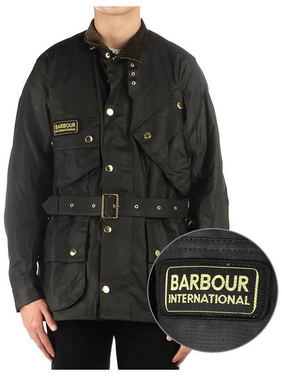 Men's International Original Wax Belt Jacket Sage - BARBOUR - BALAAN 2