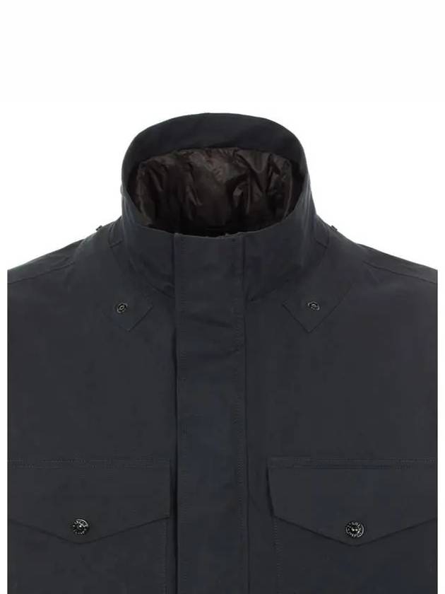 Men's Wappen Patch Ghost Piece Zip-up Jacket Black - STONE ISLAND - BALAAN 6