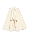 Cape Sleeves Button Up Half Coat Ivory - GUCCI - BALAAN 2