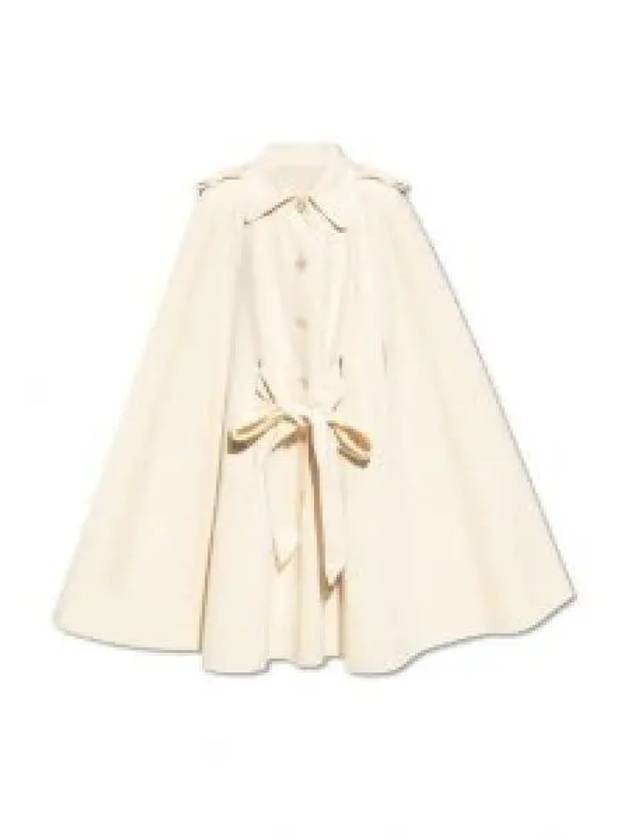 Cape Sleeves Button Up Half Coat Ivory - GUCCI - BALAAN 2