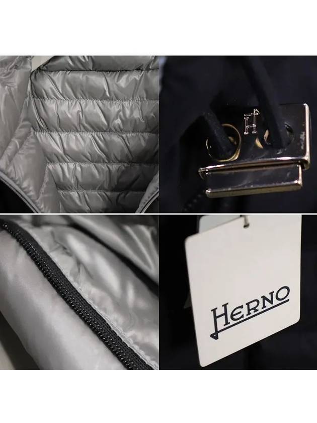 Double-sided down long padded jacket PI0531D black_silver - HERNO - BALAAN 4