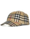 Check Cotton Ball Cap Beige - BURBERRY - BALAAN 2