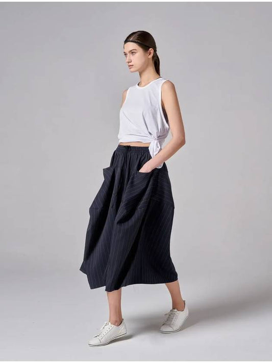 AW31PT11 C_TECH FLARE PANTS_DARK NAVY - ATHPLATFORM - BALAAN 1