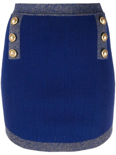 23 ss BUTTONEMBOSSED Knit Mini Skirt AF1LB189KD74SEV B0710229571 - BALMAIN - BALAAN 1