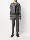 Flannel Down Filled 4-Bar Vest Medium Grey - THOM BROWNE - BALAAN 4