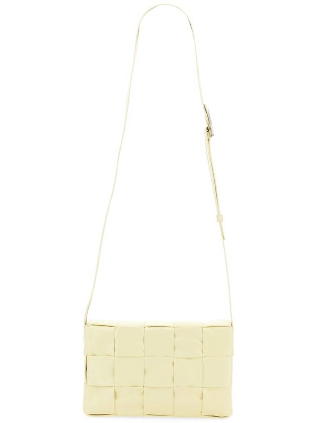 Intrecciato Triangle Buckle Cassette Cross Bag Yellow - BOTTEGA VENETA - BALAAN 4