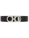 Gancini Reversible Belt Black Brown - SALVATORE FERRAGAMO - BALAAN 3