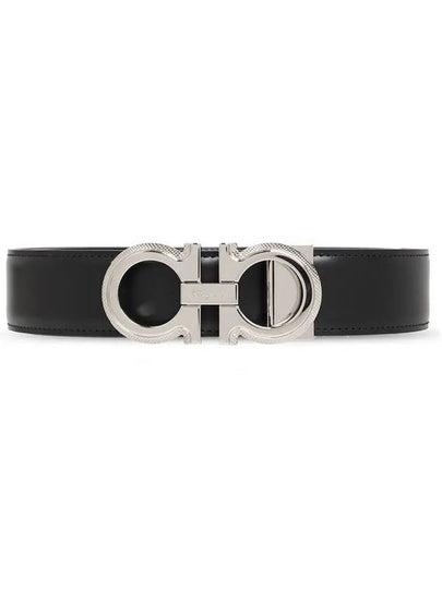 Gancini Reversible Belt Black Brown - SALVATORE FERRAGAMO - BALAAN 2