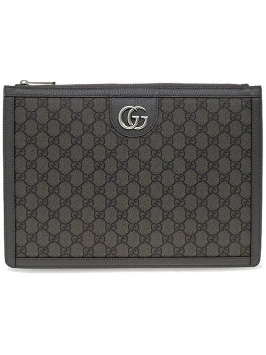 Ophidia Portfolio Clutch Bag Grey - GUCCI - BALAAN 2