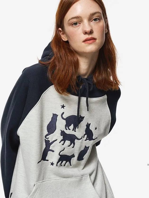 Cat Raglan Hooded Top Navy - CPGN STUDIO - BALAAN 1