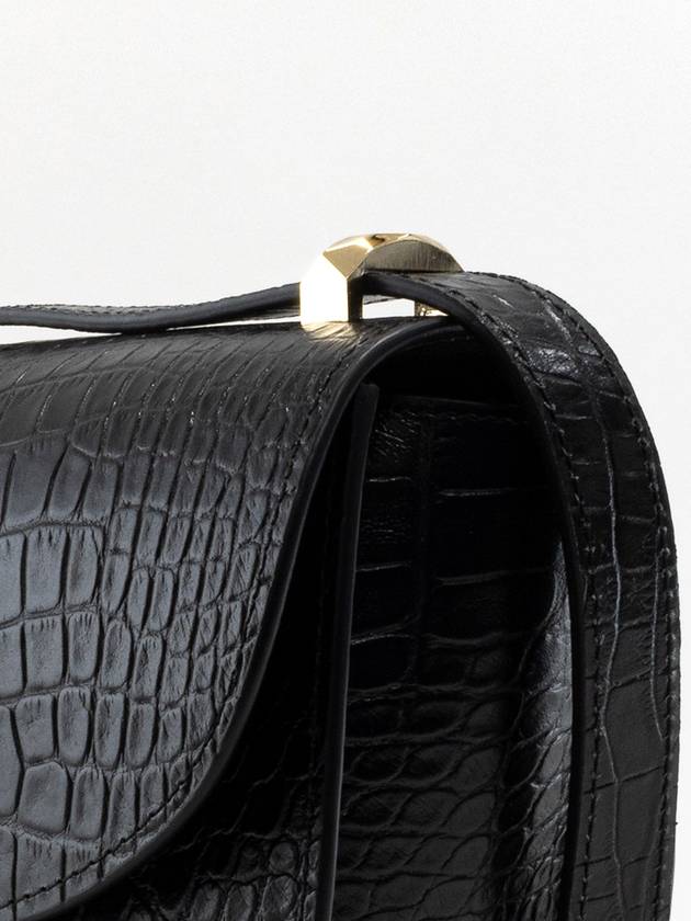 Geneve Quilted Crocodile Shoulder Bag Black - A.P.C. - BALAAN 4