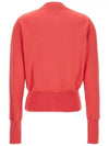 Bea Embroid Logo Cotton Cardigan Coral - VIVIENNE WESTWOOD - BALAAN 4