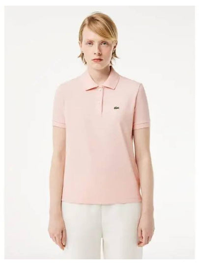 2 Button Embroidery Logo Regular Fit Polo Shirt Pink - LACOSTE - BALAAN 2