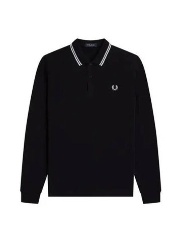 Fred Perry Long Sleeve Twin Tip Shirt Black White - FRED PERRY - BALAAN 1