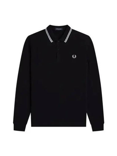 Fred Perry Long Sleeve Twin Tip Shirt Black White - FRED PERRY - BALAAN 1