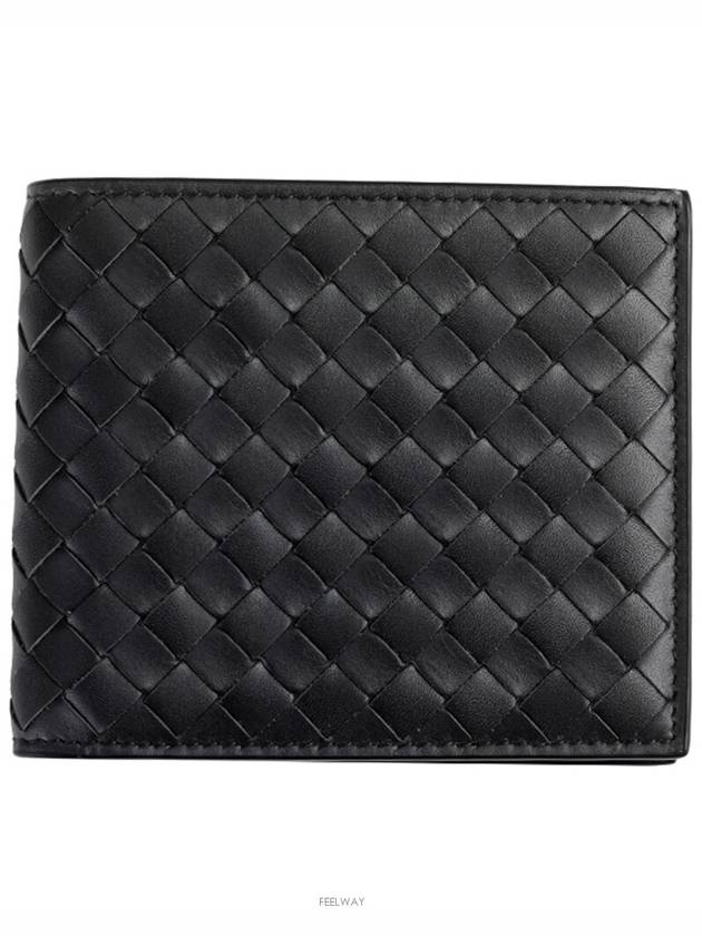 Intrecciato Weaving Half Wallet Dark Grey - BOTTEGA VENETA - BALAAN 2