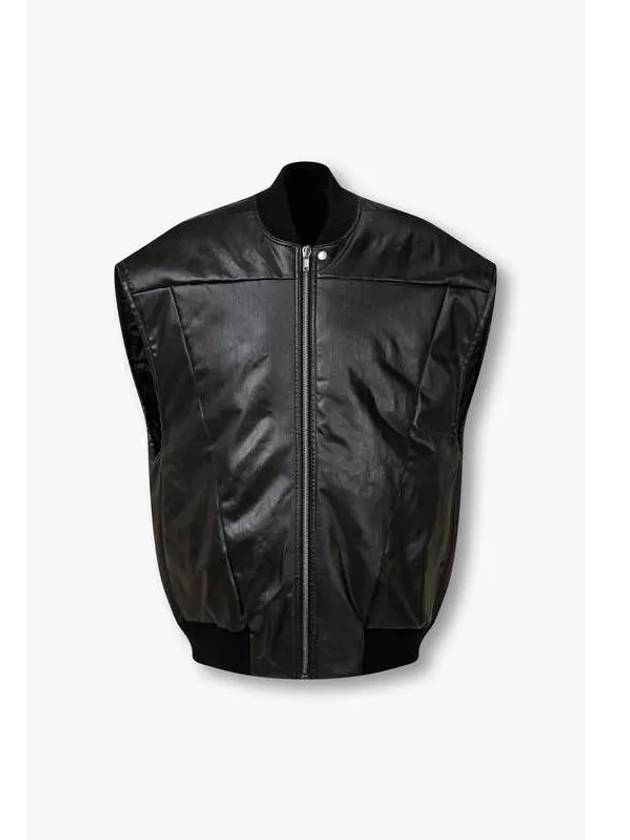 MEN Coated Jumbo Flight Vest Black - RICK OWENS - BALAAN 1