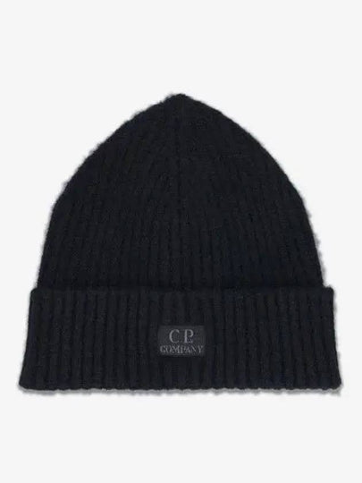 Logo Fleece Knit Beanie Navy - CP COMPANY - BALAAN 2