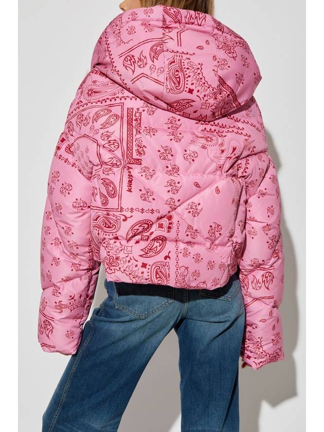 Khrisjoy Down Jacket With Paisley Print, Women's, Pink - KHRISJOY - BALAAN 4