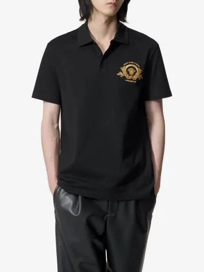 Medusa Head Pique Polo Shirt Black - VERSACE - BALAAN 2