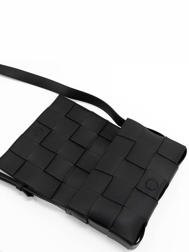 Intrecciato Lambskin Leather Cassette Cross Bag Black - BOTTEGA VENETA - BALAAN 5