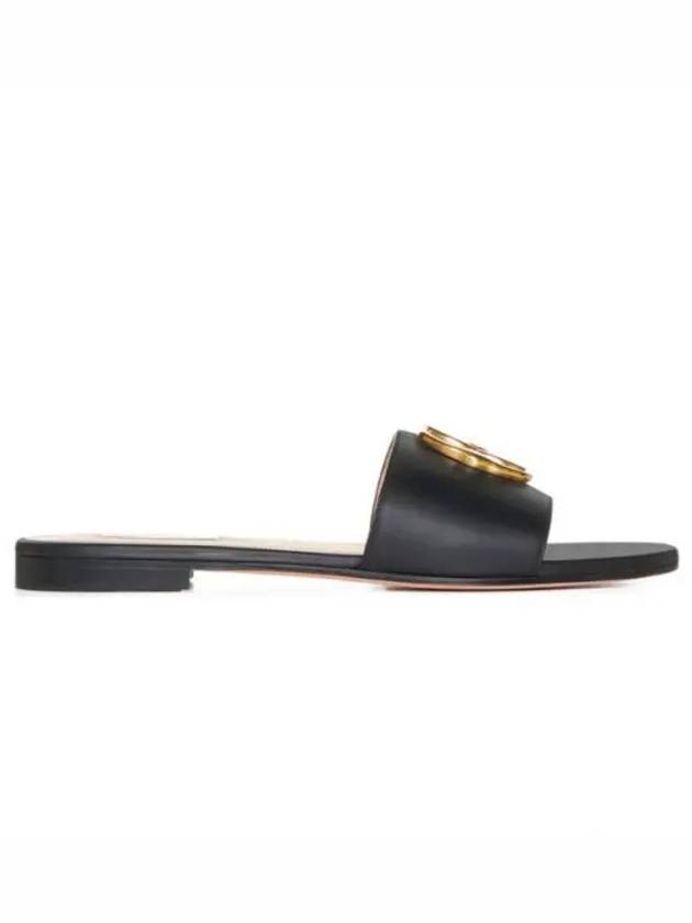 Metal Logo Slippers Black - BALLY - BALAAN 2