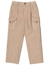 Others Men's Linen Cargo Pants Beige - IOEDLE - BALAAN 3