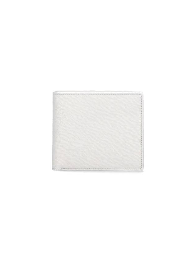 Stitched Bifold Leather Half Wallet White - MAISON MARGIELA - BALAAN 1