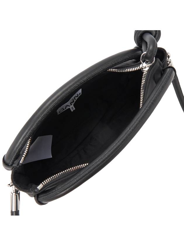 Knot Mini Nylon Shoulder Bag Black - GANNI - BALAAN 7