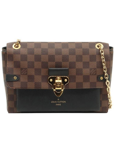 Damier Eben Canvas Black Leather Gold Plated Babin PM Shoulder Bag - LOUIS VUITTON - BALAAN 1