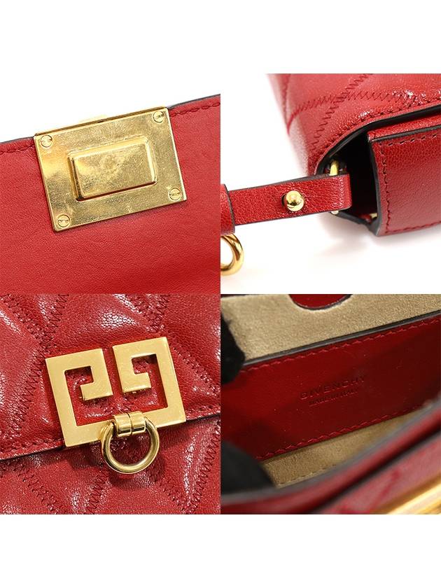 BB604DB08Z Red Goat Skin Quilted Mini Pocket Cross Bag 2WAY - GIVENCHY - BALAAN 7