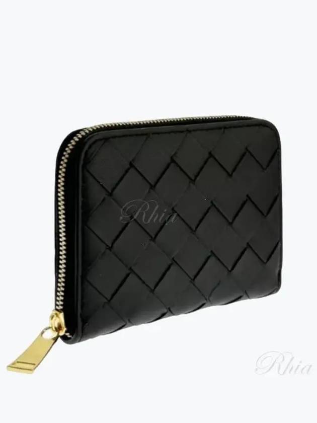 Zipper Intrecciato Card Wallet Black - BOTTEGA VENETA - BALAAN 2