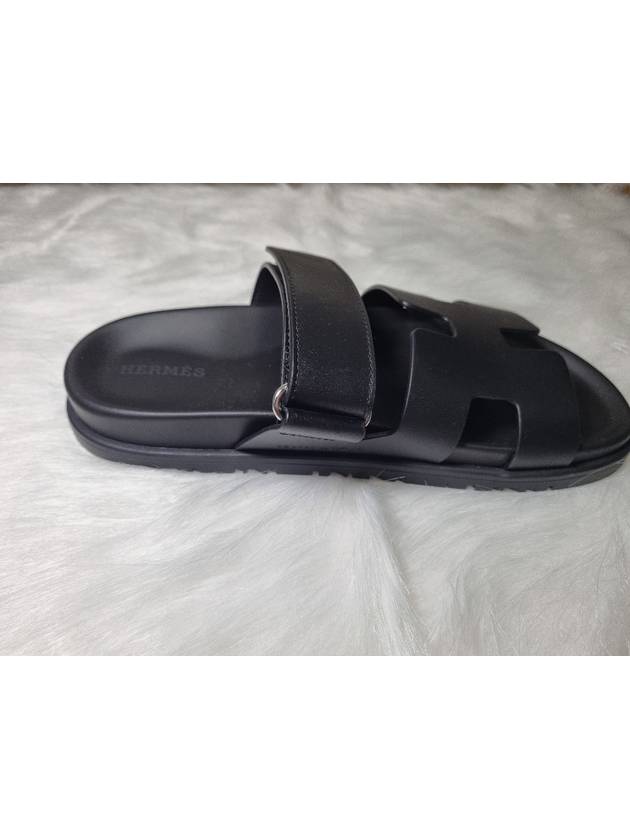 Chypre Calfskin Sandals Black - HERMES - BALAAN 6