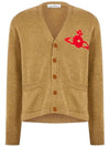 Alex Sphere Intarsia Cardigan Beige - VIVIENNE WESTWOOD - BALAAN 3