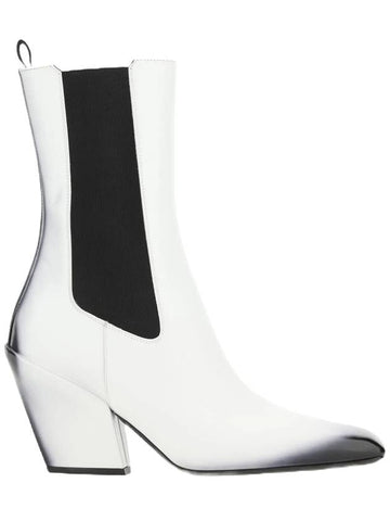 pointed toe Chelsea boots white - PRADA - BALAAN 1